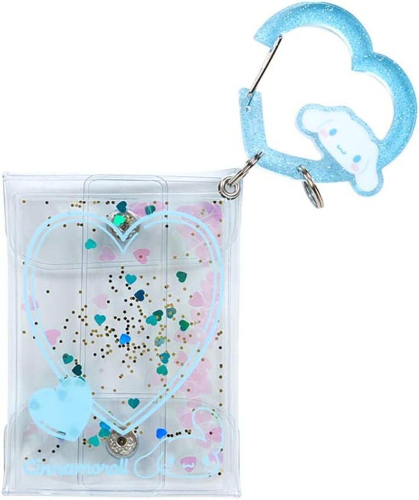 Sanrio Cinnamoroll Clear Pouch With Carabiner Character Award 3rd Colorful Heart