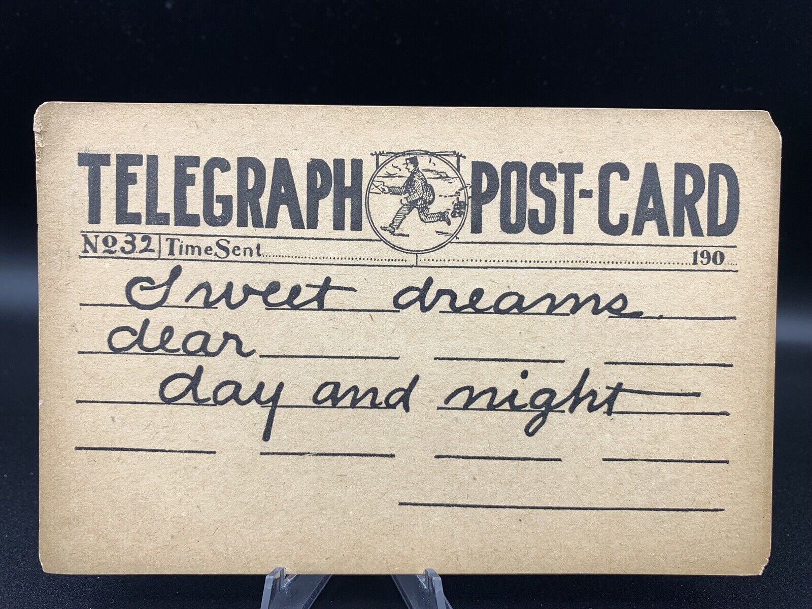 TELEGRAPH POSTCARD No. 32 - Antique Postcard, unused, very rare