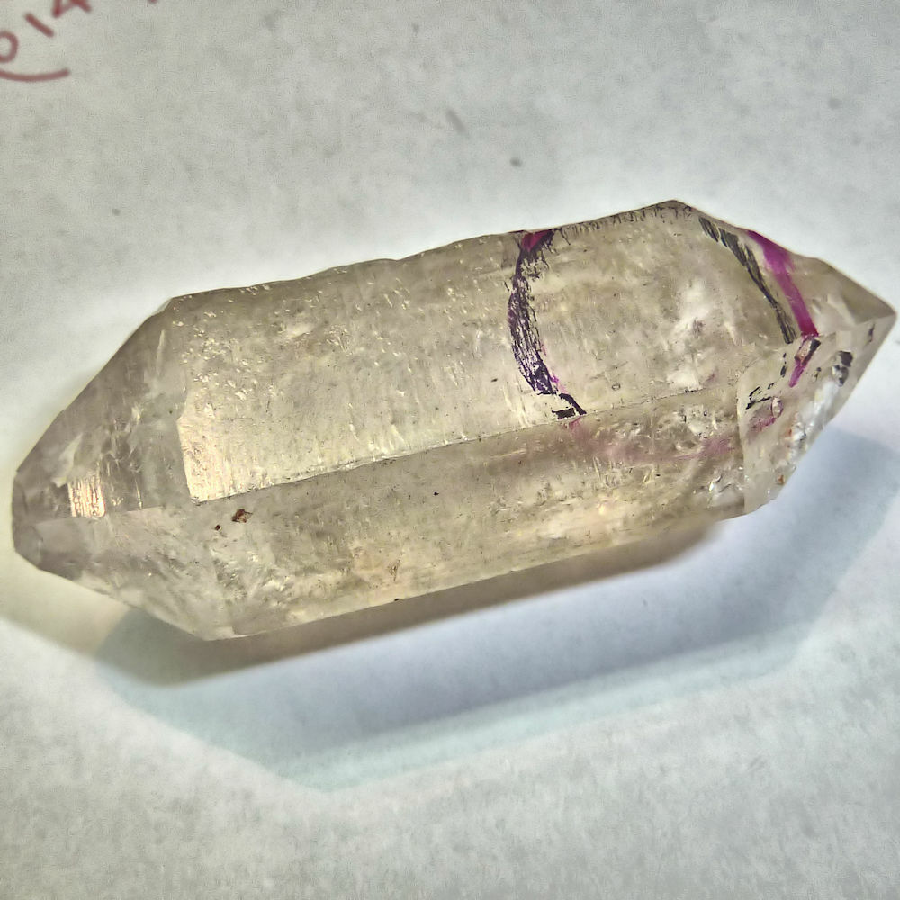 Natural Quartz Enhydro Crystals Trapped Water in Crystal