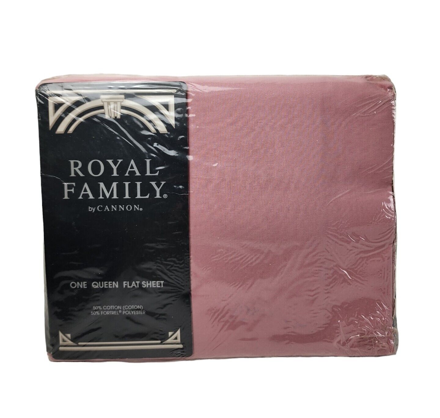 NEW CANNON Royal Family Vintage Pink Queen Flat Sheet