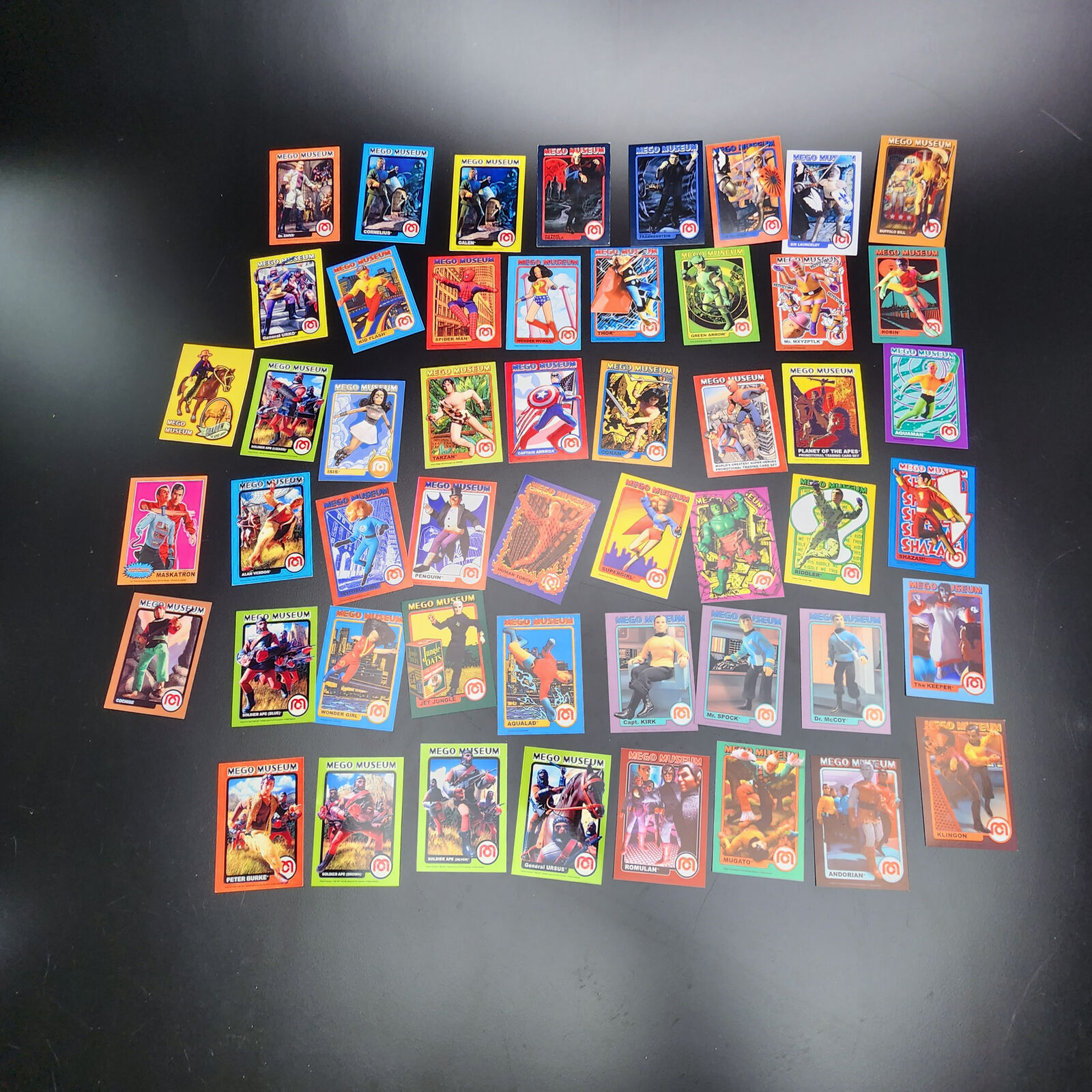Lot of 51 Different Mego Museum Promotional Trading Cards Rare Collectibles 🃏✨