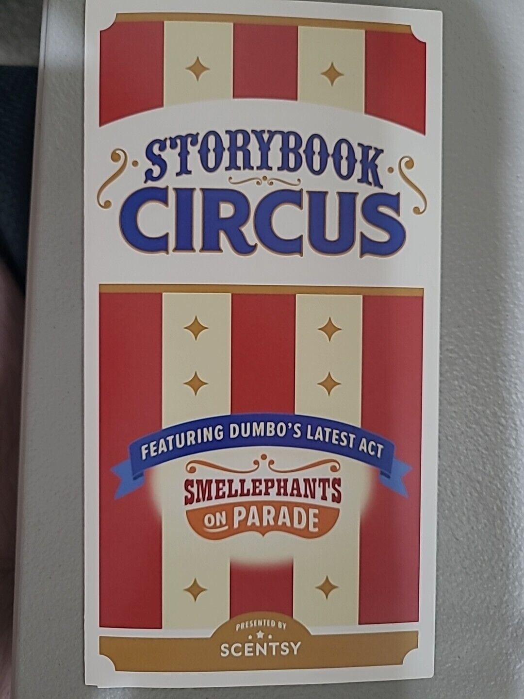 New 2024 Disney World Storybook Circus SMELLEPHANTS ON PARADE Pamphlet Stickers