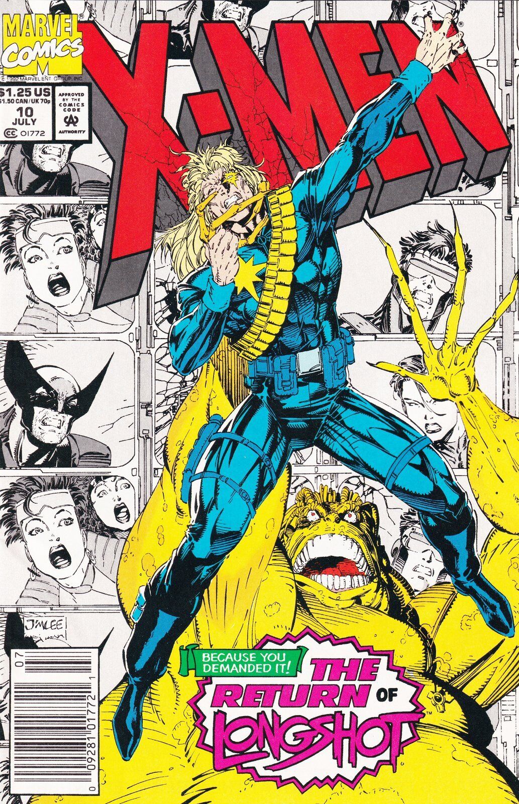 X-Men #10 Jim Lee Newsstand Cover Marvel Comics