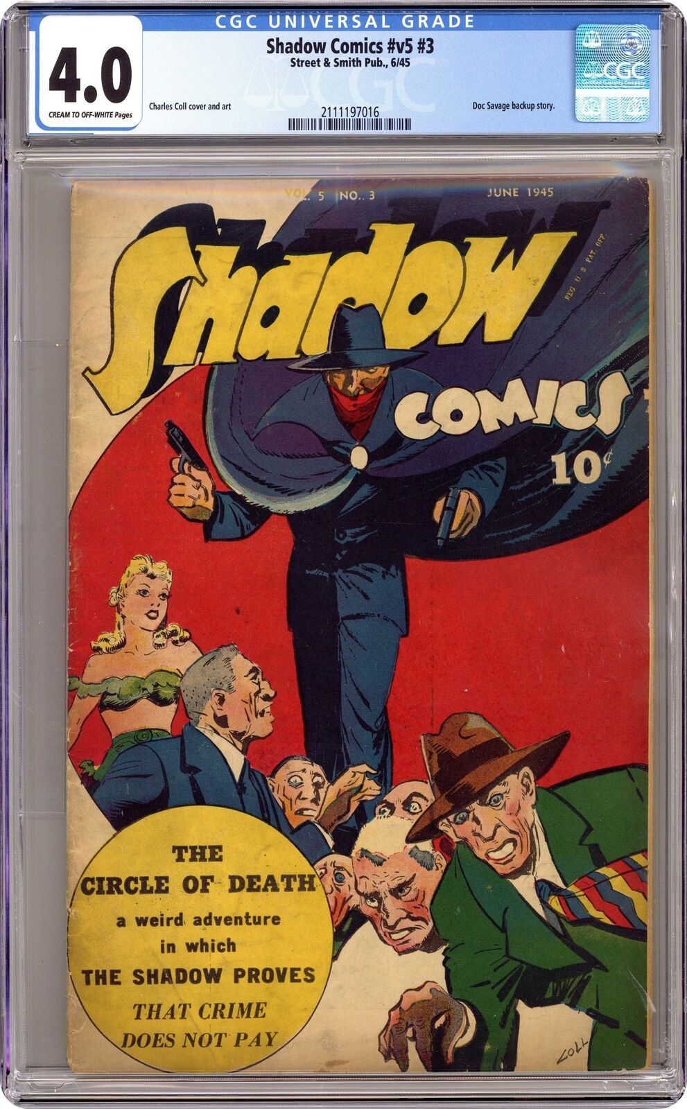 Shadow Comics Vol. 5 #3 CGC 4.0 1945 2111197016