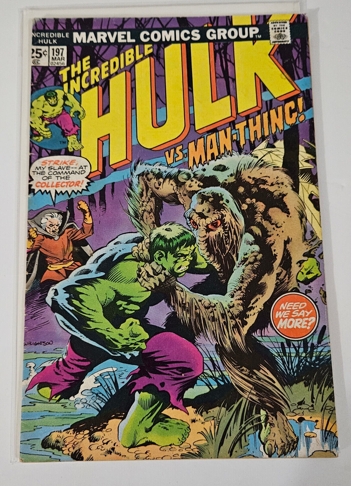 Incredible Hulk 197 bronze age 1976 key issue Man-Thing Bernie Wrightson cover