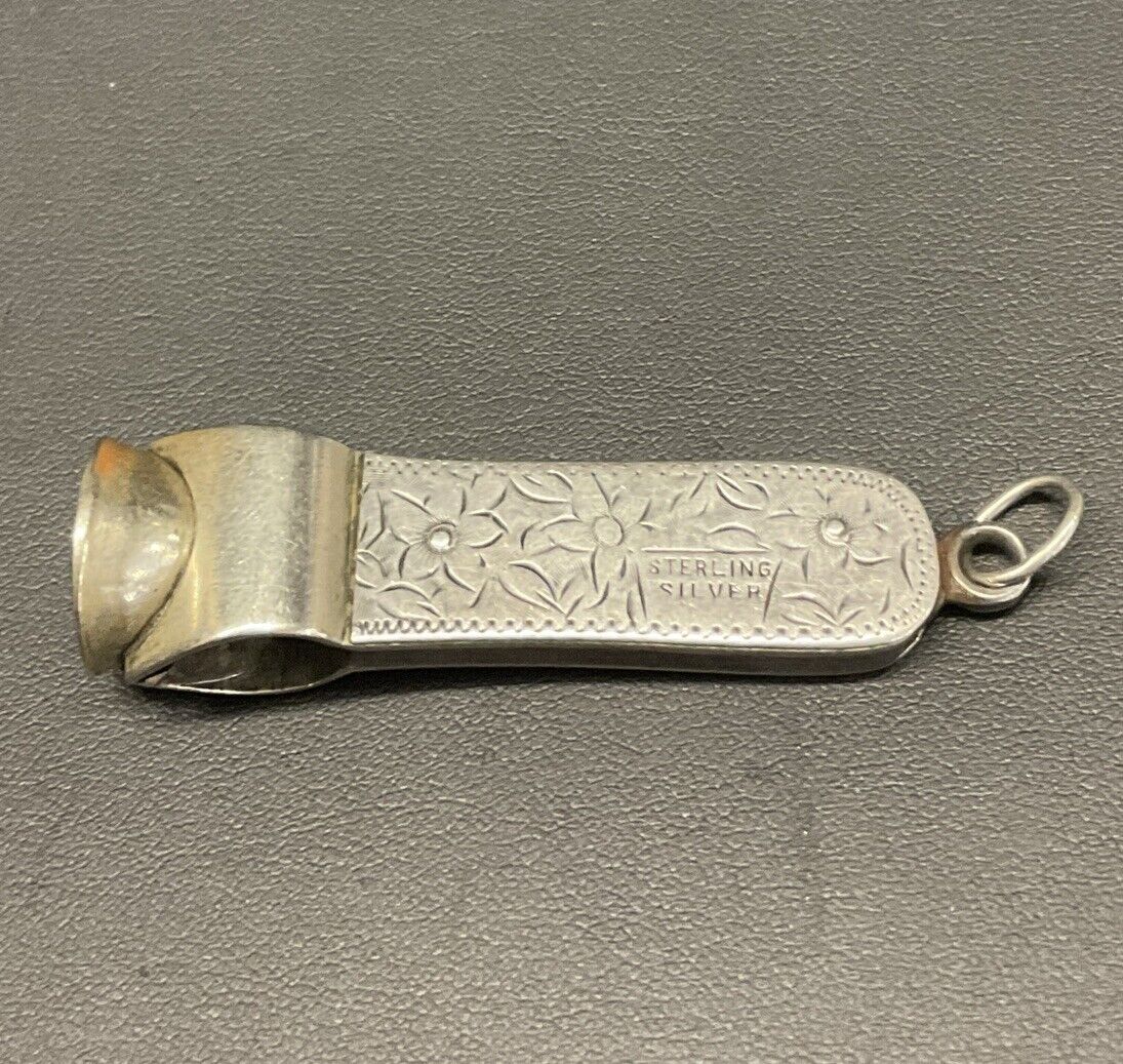 Vintage Sterling Silver Cigar Cutter, 24.4 g