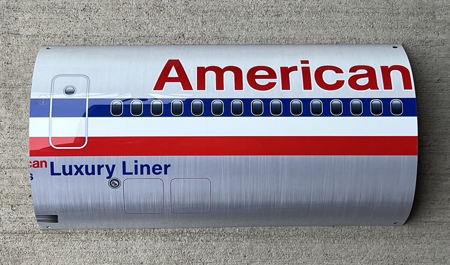 American Airlines  Silver Line Boeing  DC Mcdonnell Douglas Curved Side Airplane