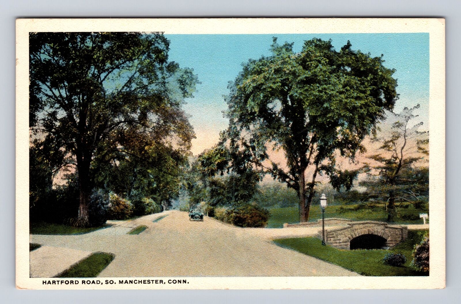 South Manchester CT-Connecticut, Hartford Road, Antique, Vintage Postcard