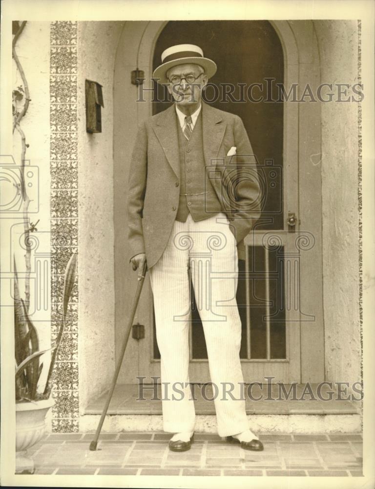 1936 Press Photo George Ade celebrated writer at Miami Beach Florida - sba23738