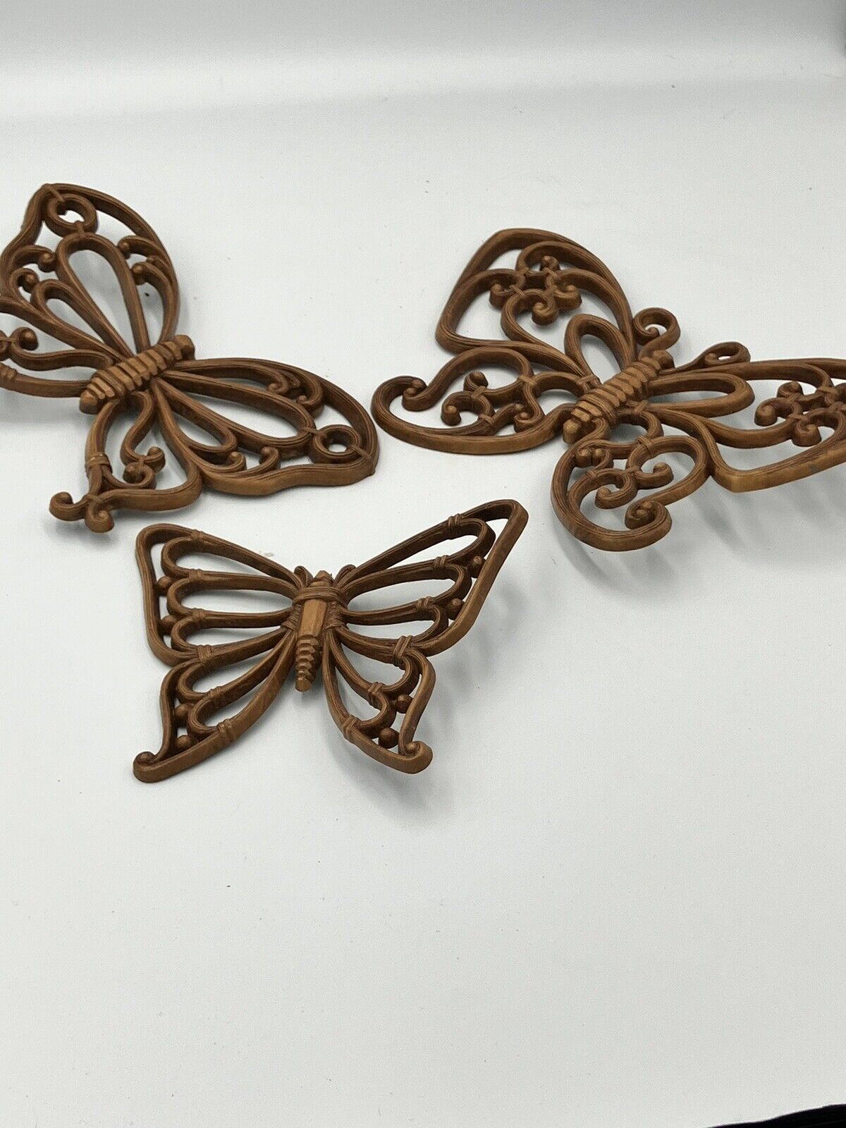 VTG HOMCO Set (3) MCM Butterflies Wall Hanging Garden Fairy Nursery Decor 7537