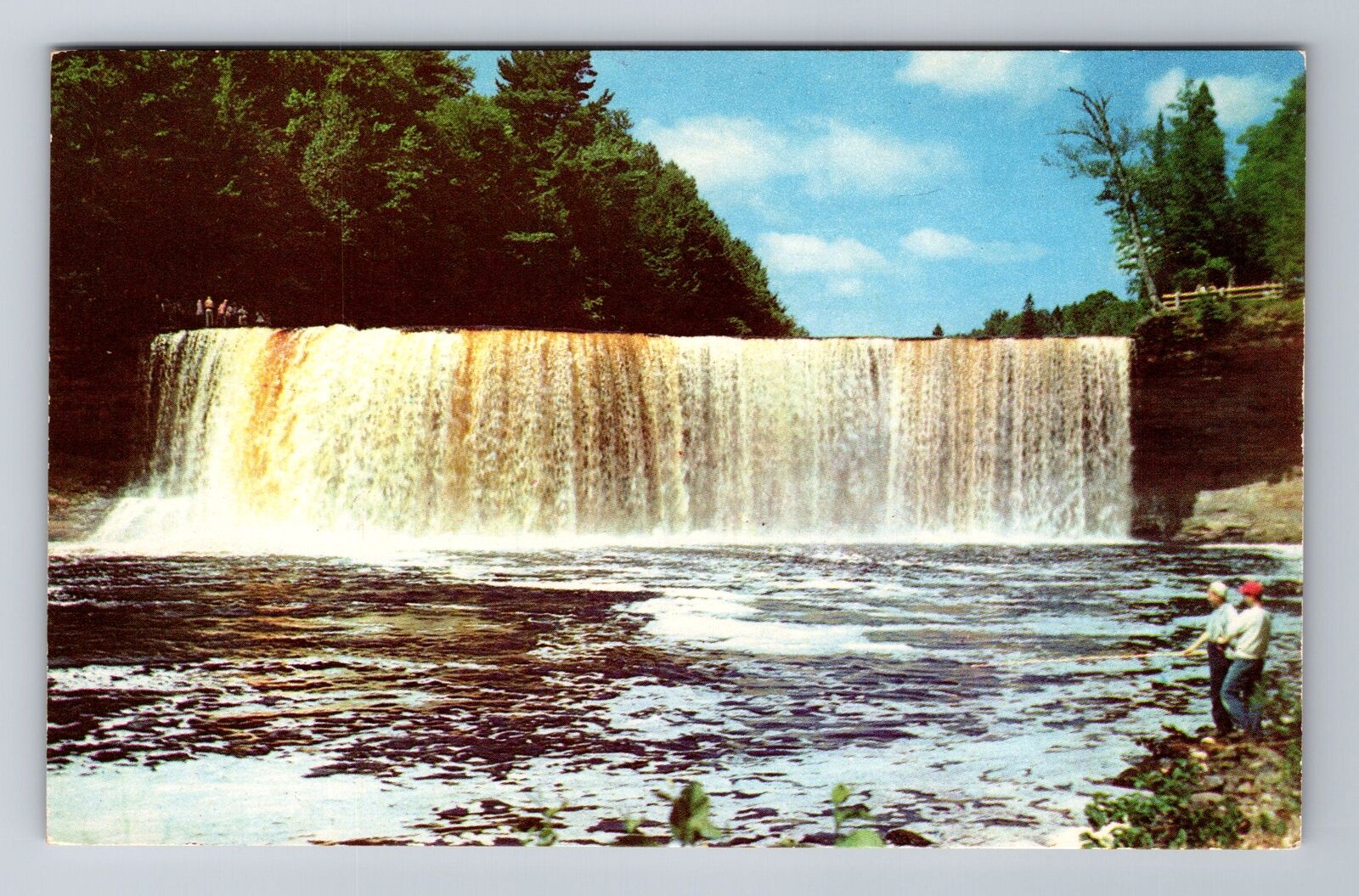 Soo Junction MI-Michigan, Upper Falls Tahquamenon River, Vintage Postcard