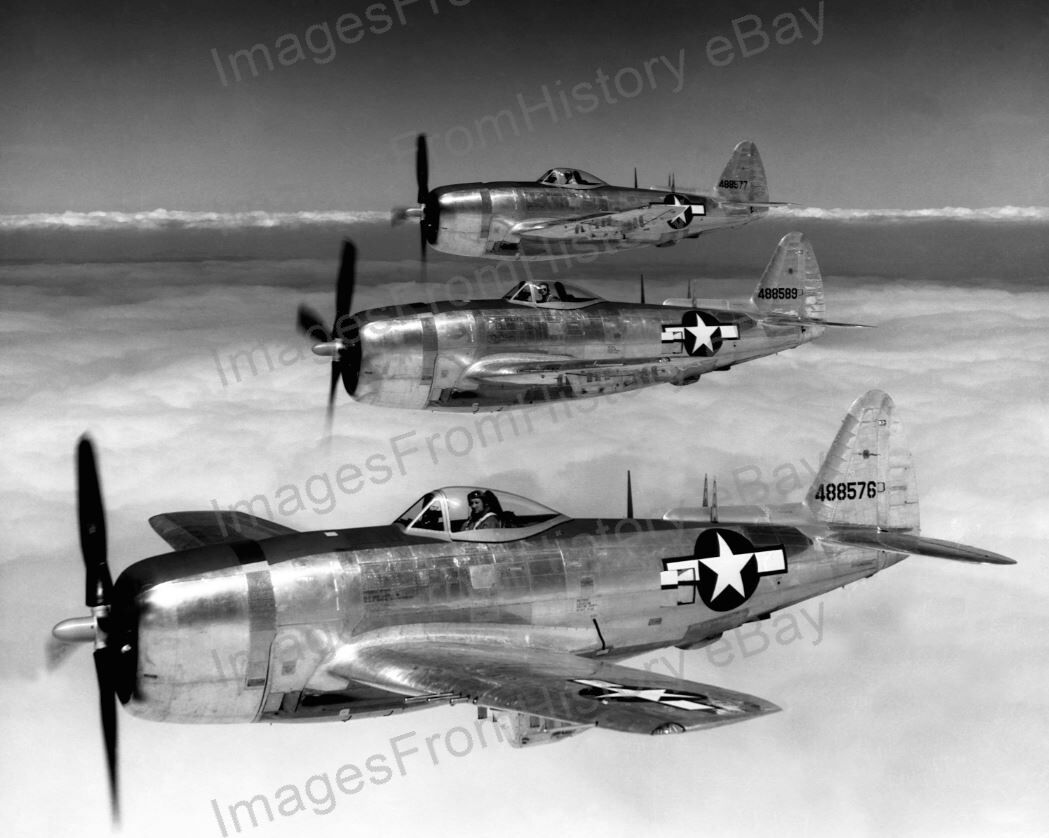 8x10 Print United States Air Force Republic P-47N Fighters in Formation #RP47