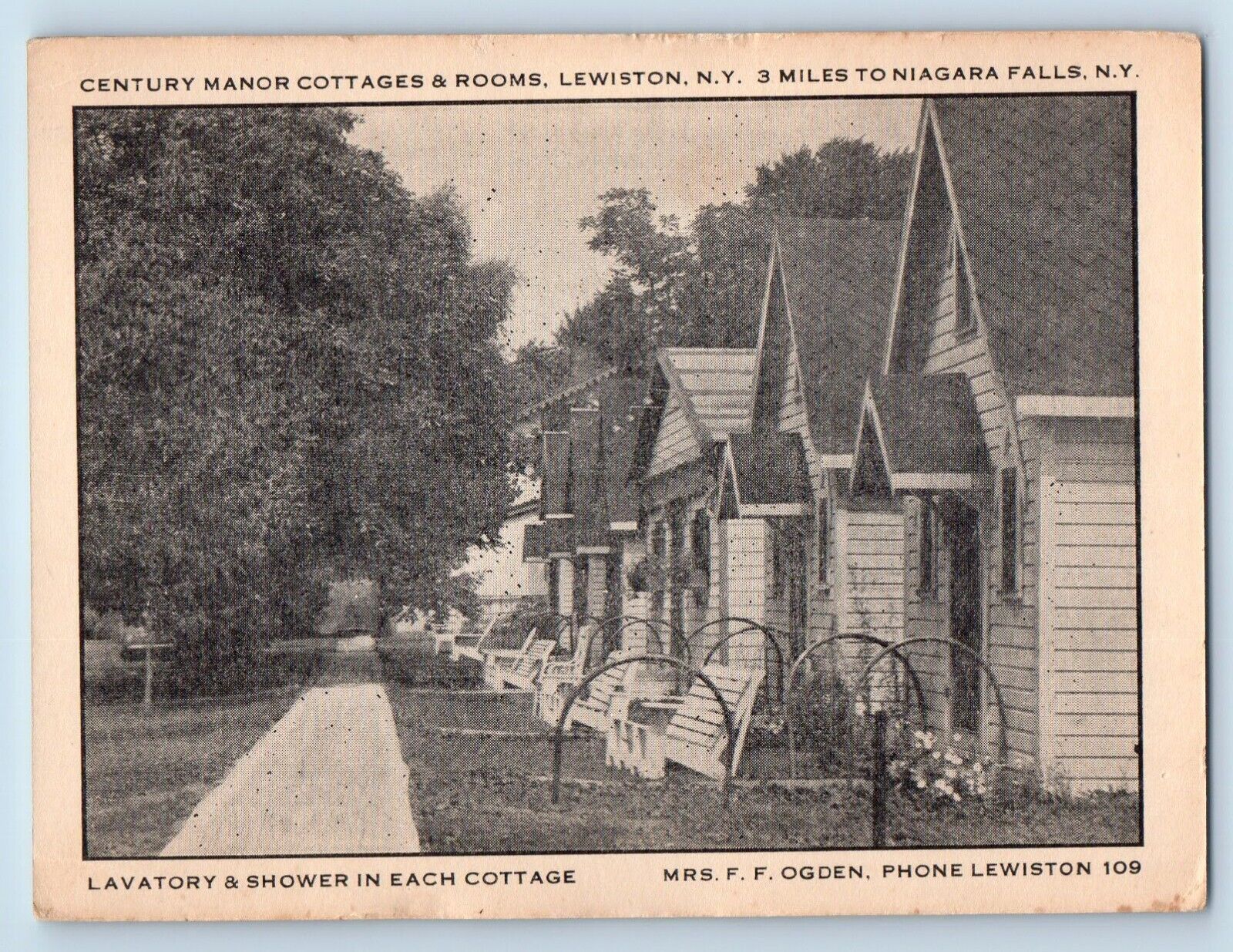 c1910's Century Manor Cottages & Rooms Lewiston New York NY Antique Postcard