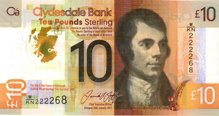 Scotland - 10 Pounds - P-NEW - 2017 dated Foreign Paper Money - Paper Money - Fo