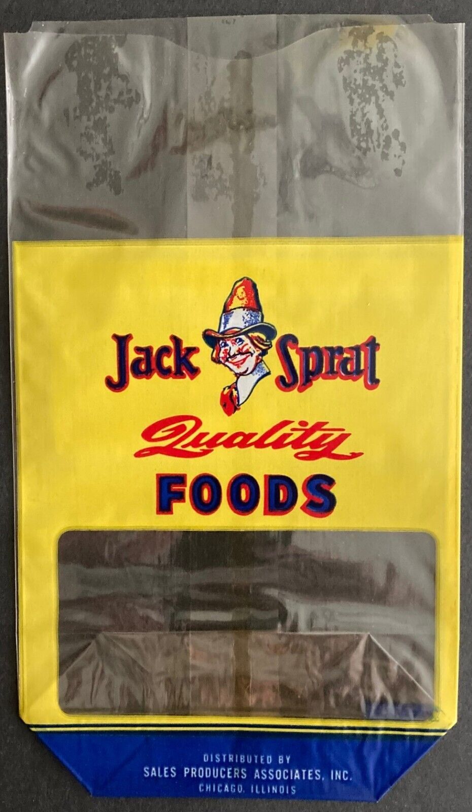 c-1930s Lot of Four (4) Jack Sprat Quality Food Bags- Chicago, Illinois  UNUSED 