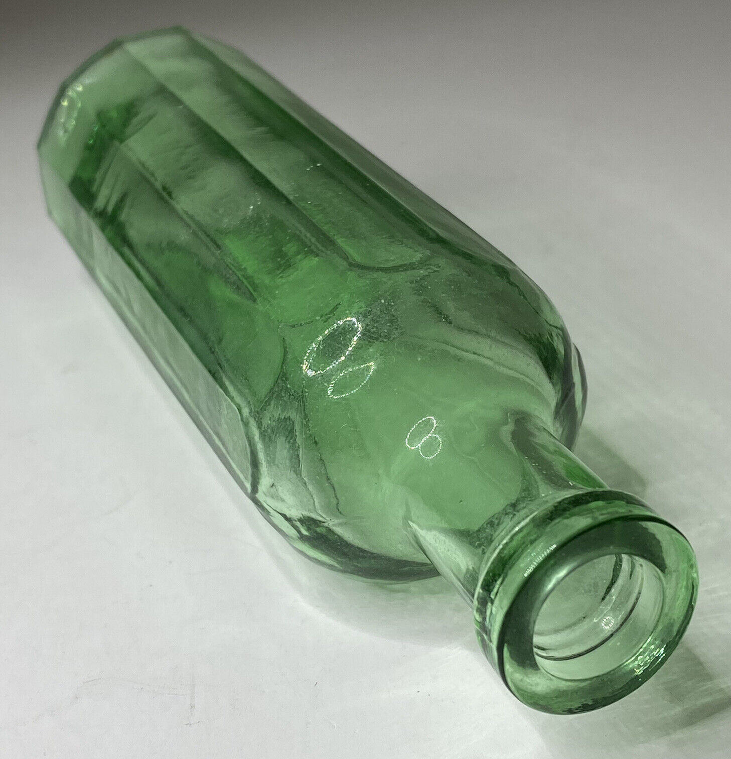 Antique Green Apothecary Bottle Glass RARE