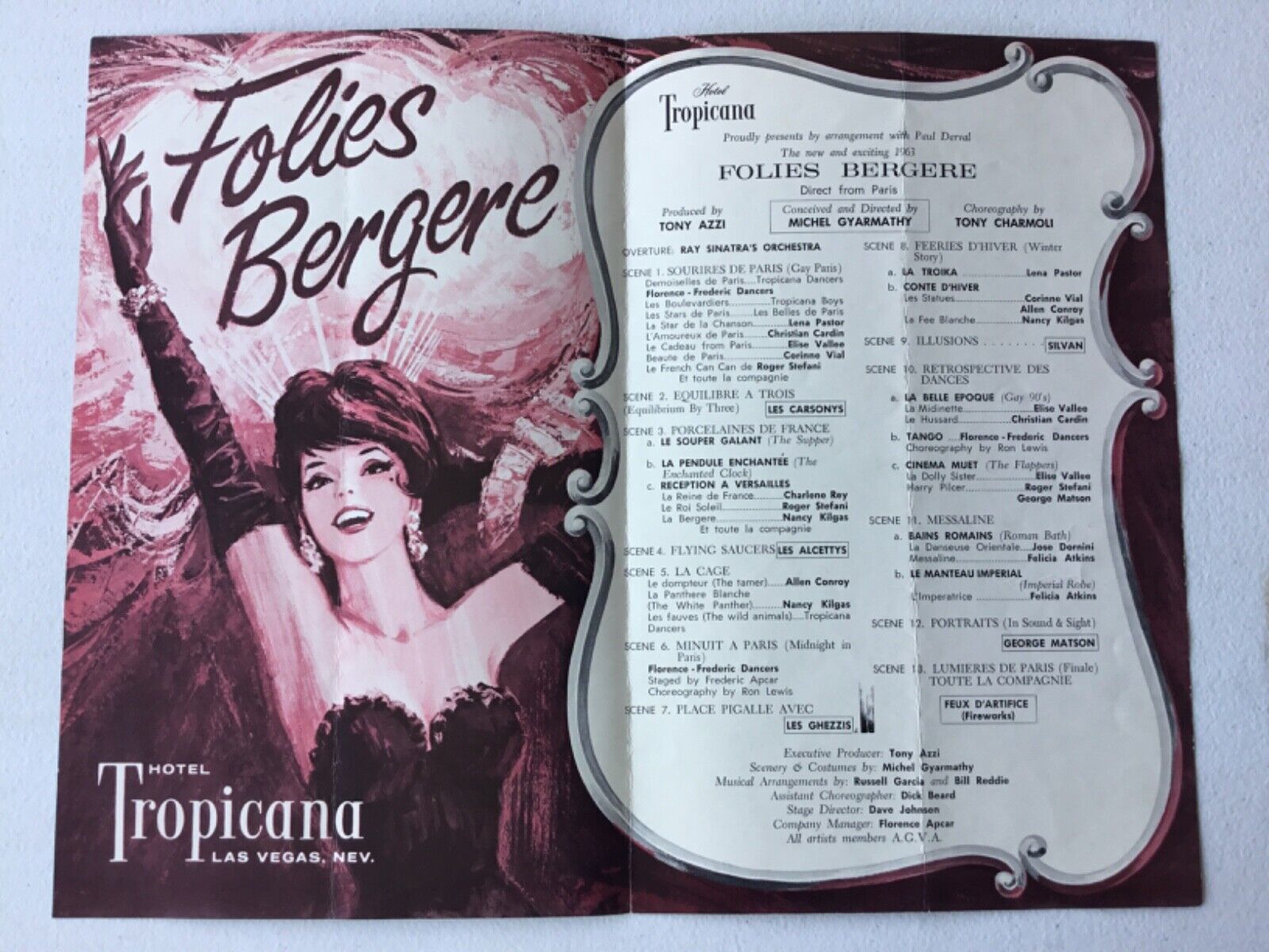 Vintage TROPICANA Hotel & Casino FOLIES BERGERE Program 1963 - Showgirls Vegas