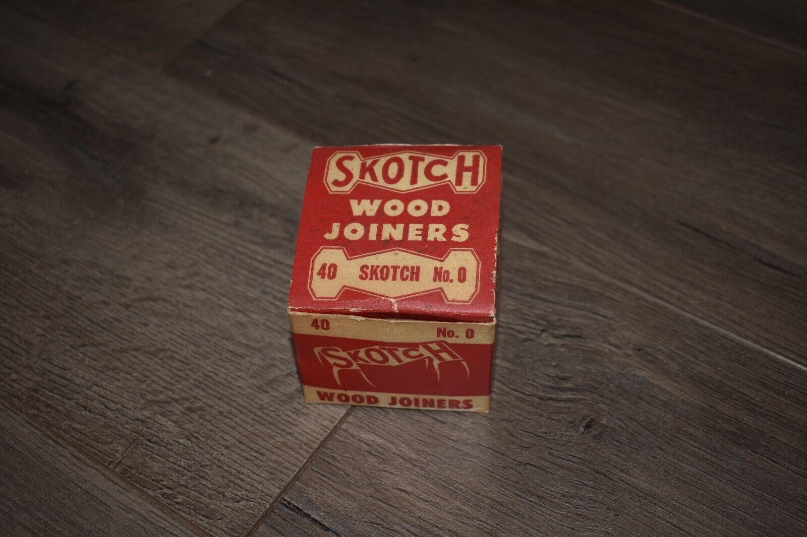 Vintage box of Skotch Wood Joiners No 0