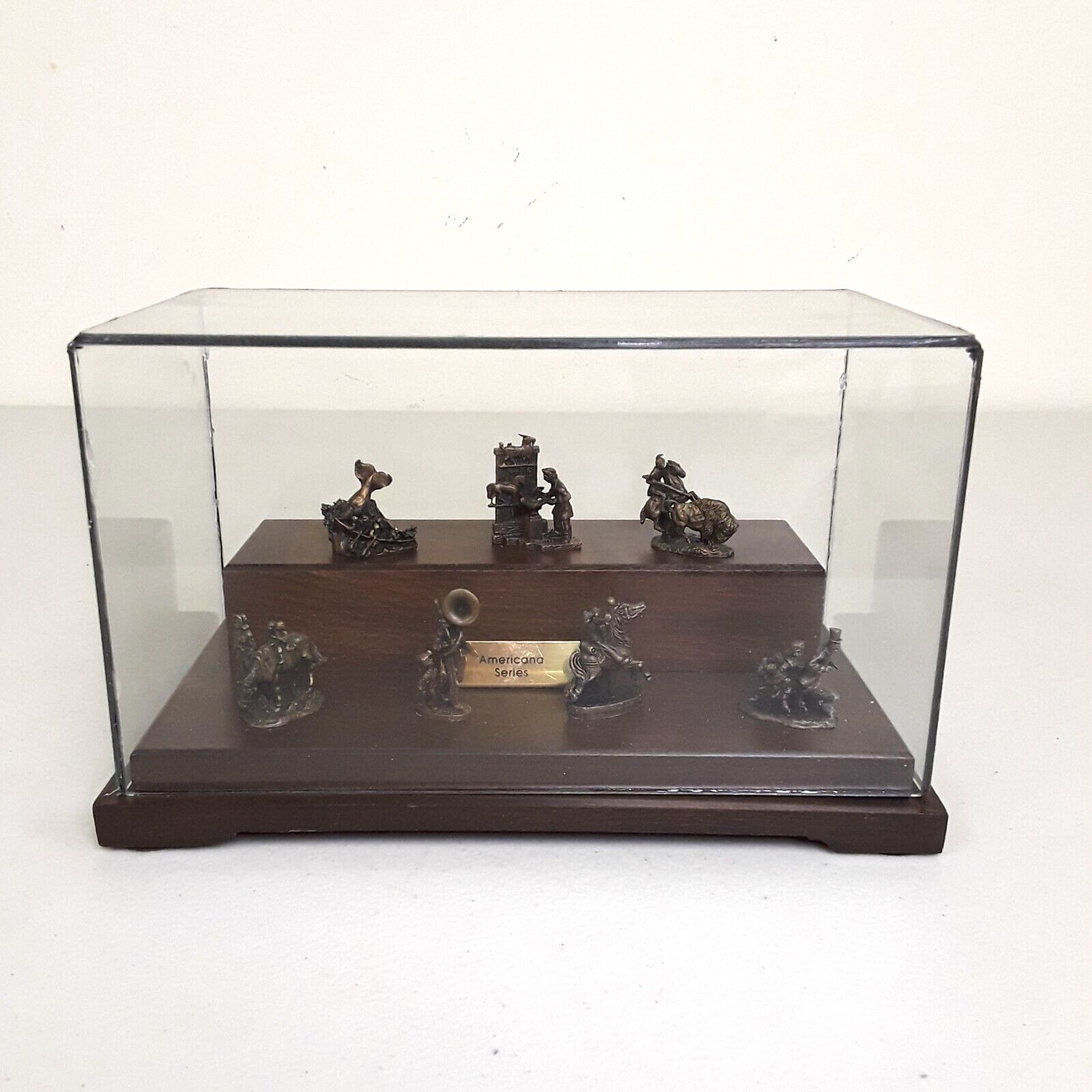 Goebel Bronze Miniature Figurines Americana Series Set of 7 Olszewski Rare Lot