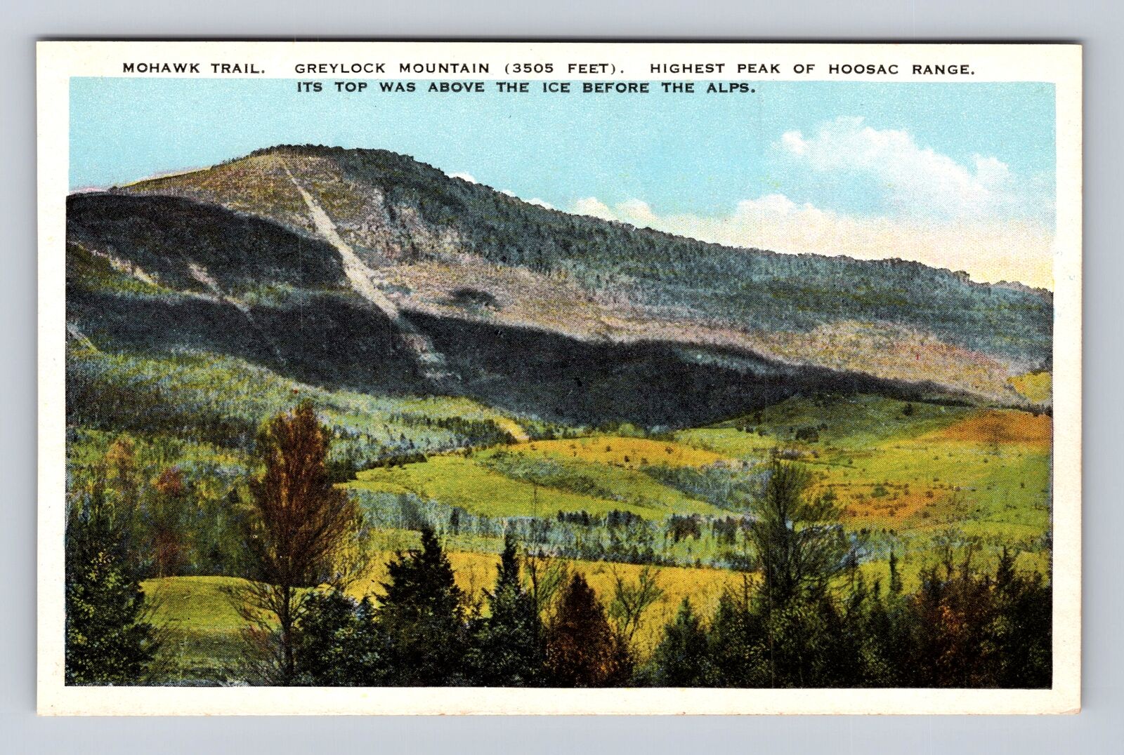 Hoosac Range MA-Massachusetts, Greylock Mountain, Mohawk Trail Vintage Postcard