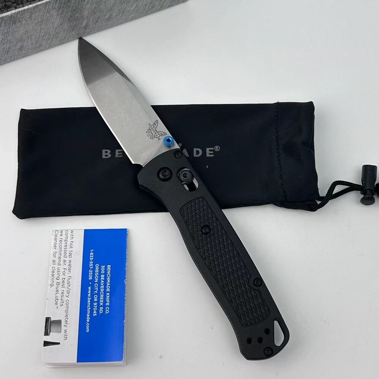 New BENCHMADE 535 BUGOUT CPM-S30V Blade Drop-Point Black Folding Knife - Custom