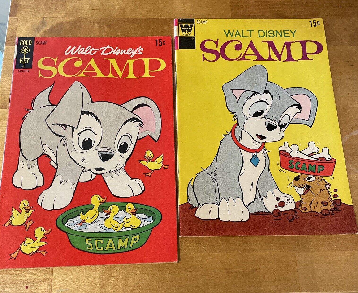 2-Vintage 1959 & 1960 Walt Disney Scamp Comic Books
