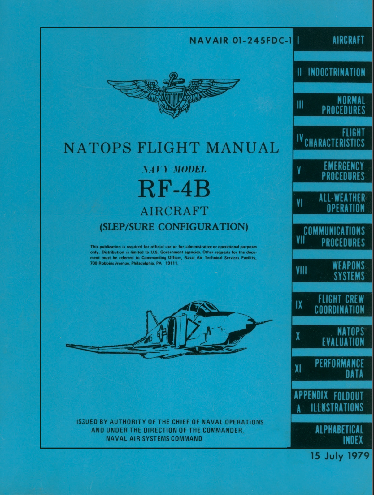 600 Page 1979 RF-4B Phantom II Navair 01-245FDC-1 Flight Manual on Data CD