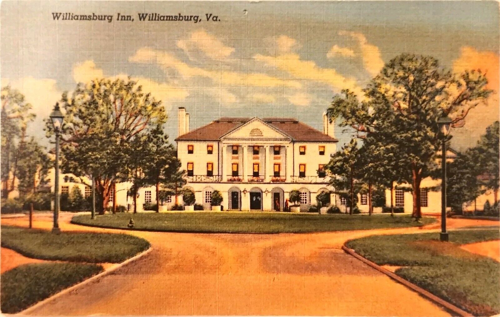 Williamsburg VA-Virginia, Williamsburg Inn, Vintage Postcard