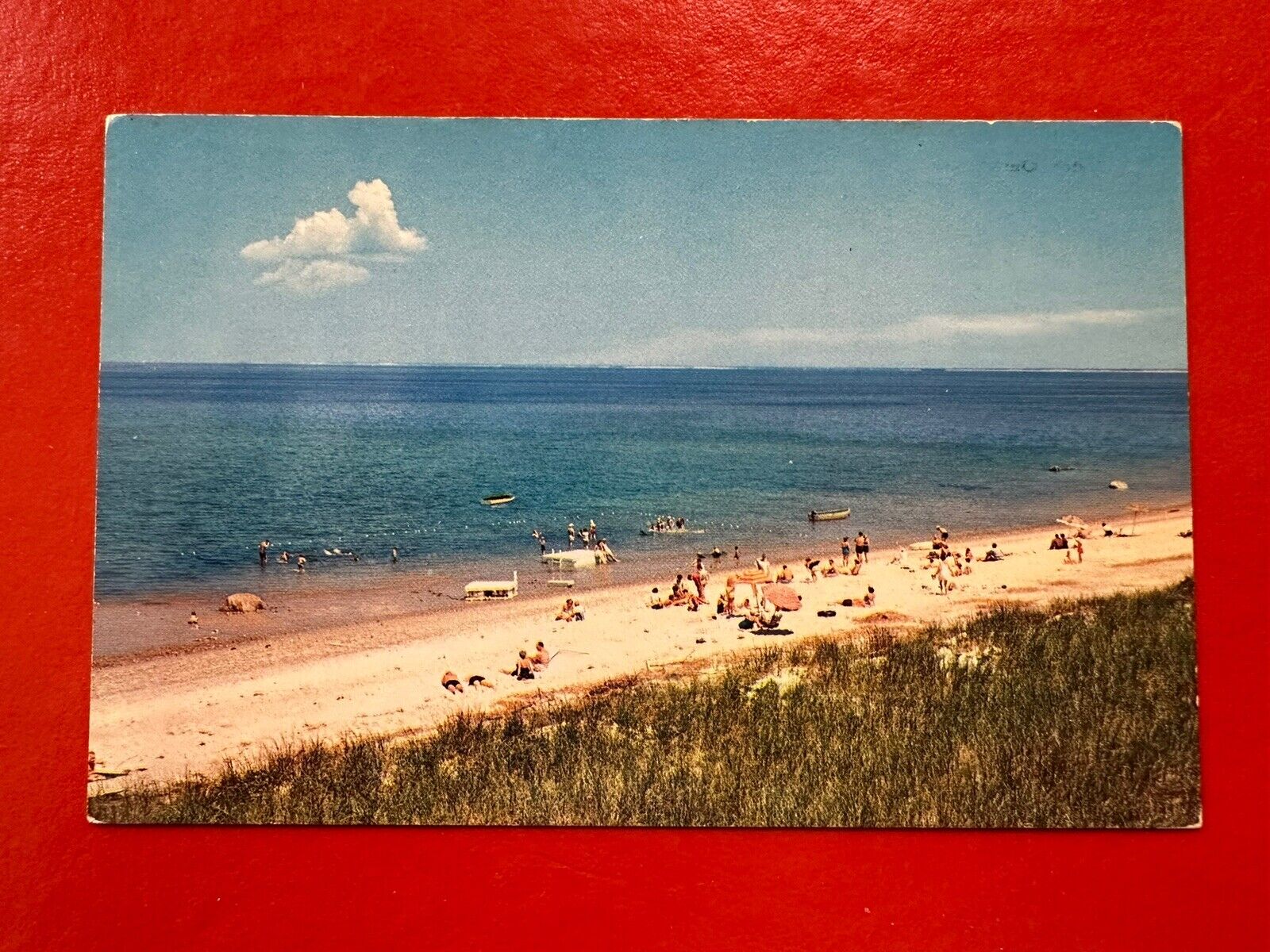 GODERICH BEACH Vintage  UNPOSTED Postcard~ONTARIO CANADA~ BEACHGOERS SCENE