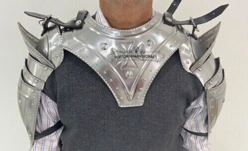 Medieval Handmade Gothic Half Suit of Combat Knight Armor Halloween Costume