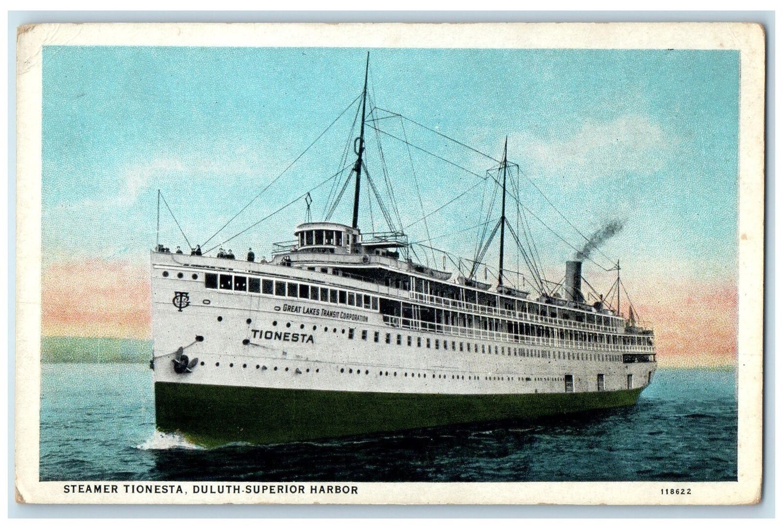 c1940s Steamer Tionesta Harbor Of Superior-Duluth Minnesota MN Unposted Postcard