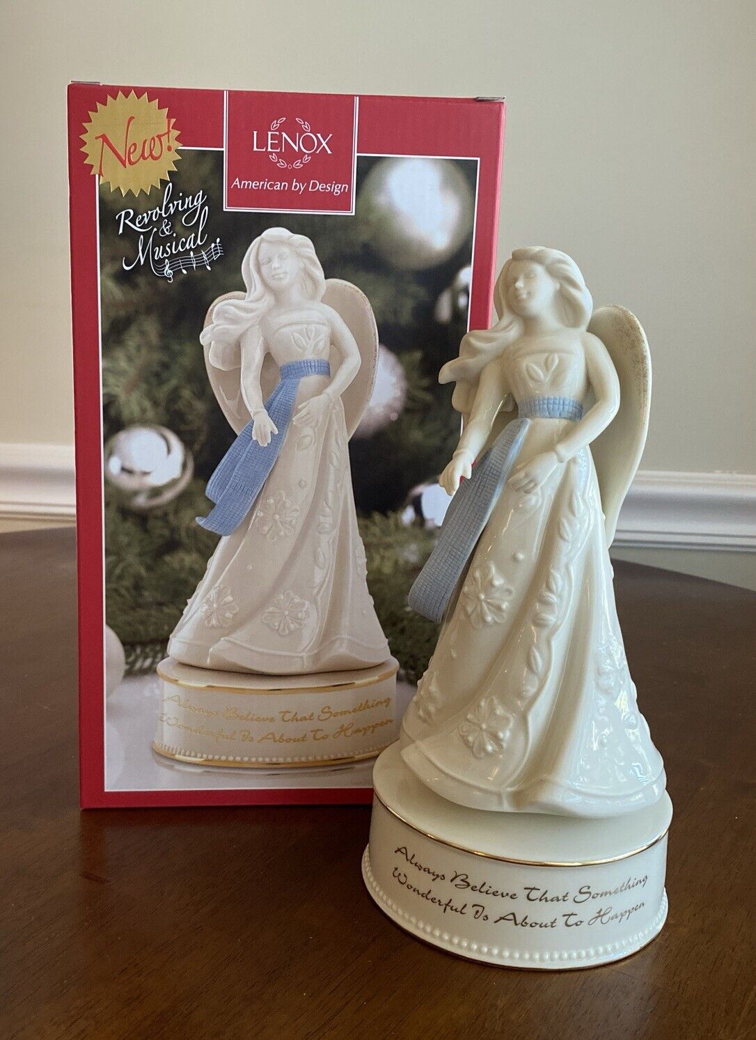 LENOX “Gifts Of Grace” Musical Angel Figurine Plays “ OH HOLY NIGHT” NEW IN BOX