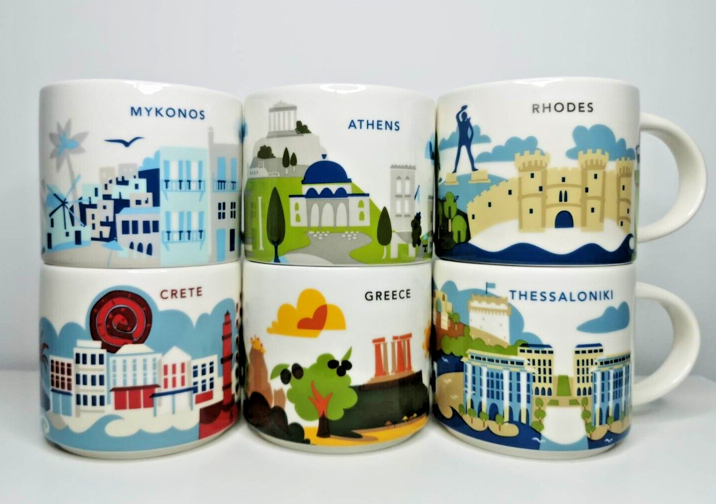 Starbucks® You Are Here Greece All Ceramic City Mug New Collection with Box