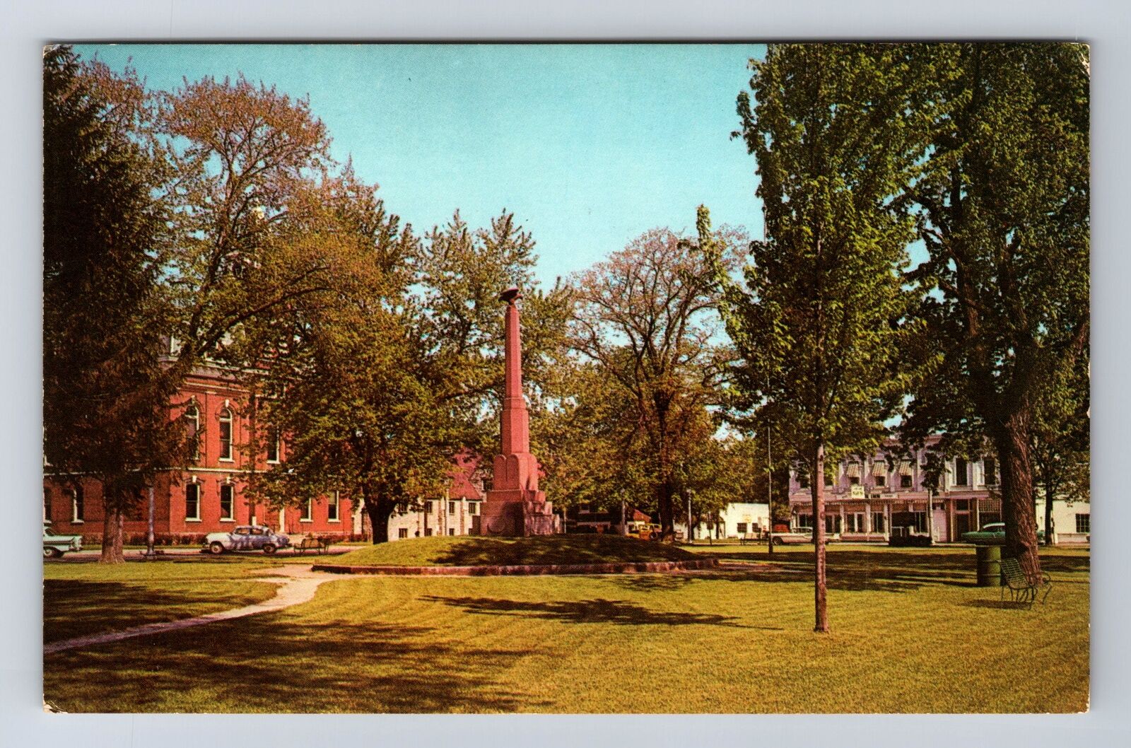 Milan OH-Ohio, Public Square, Antique, Vintage Postcard