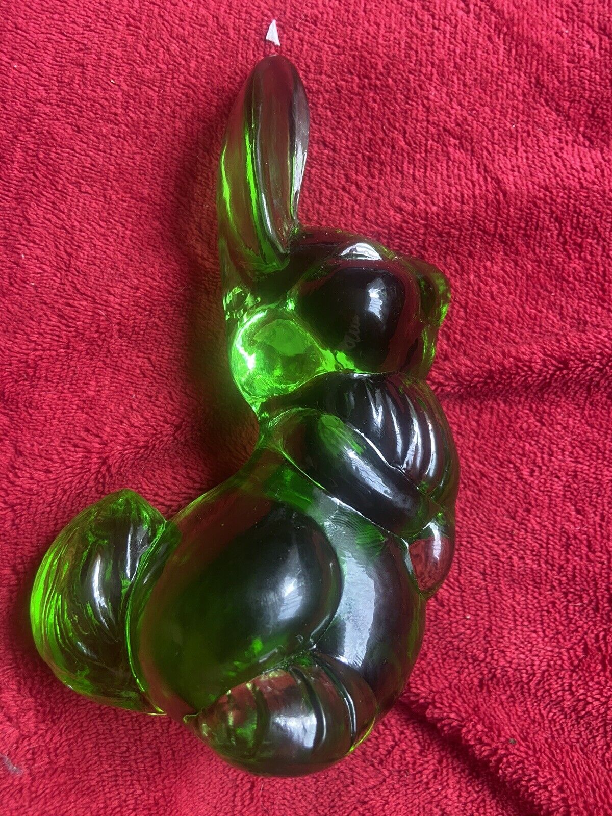 Burkam Bunny made by the Mosser Viking mold.  Green Rabbit Thumper Vintage