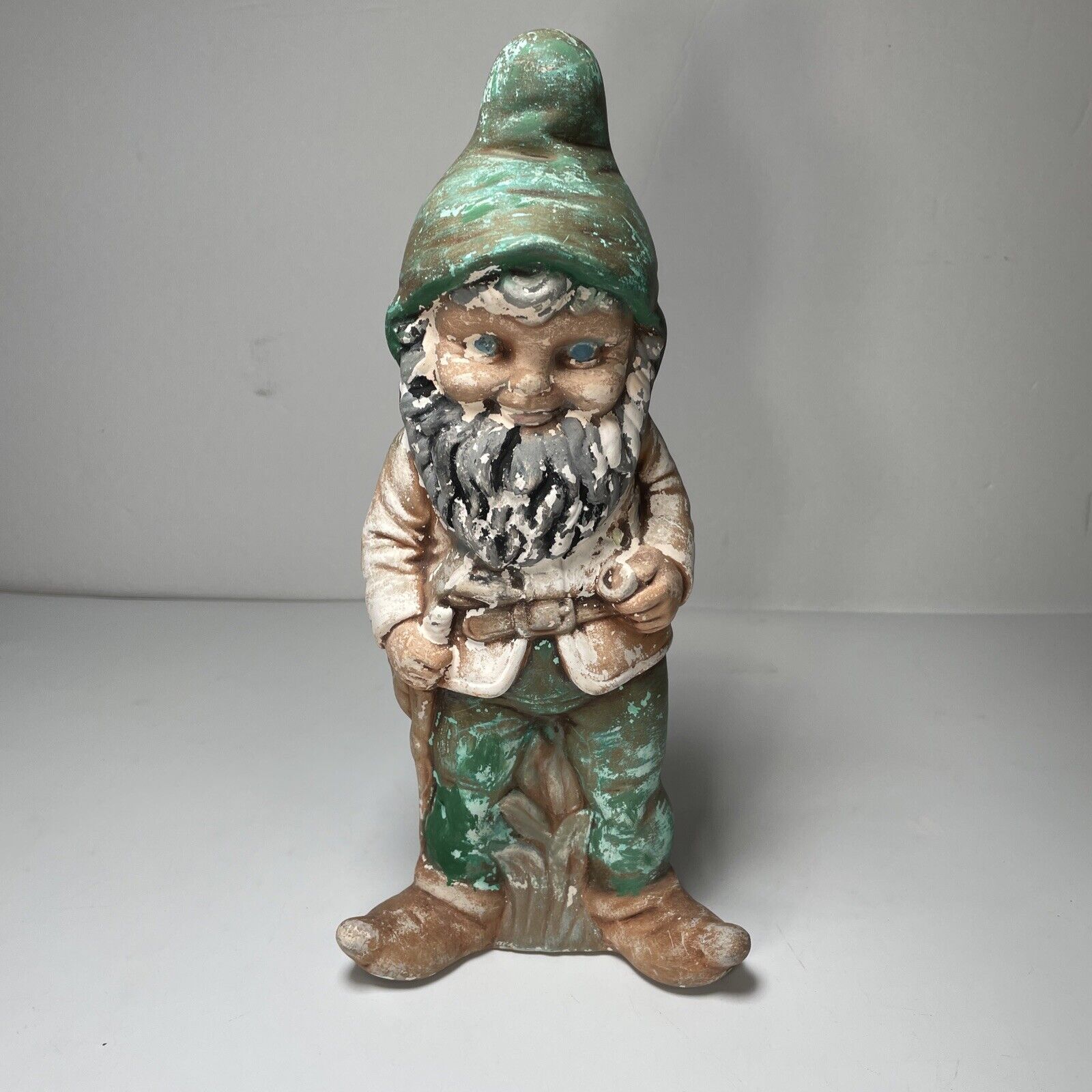 Knome Gnome Vintage 1960’s Rare German Made Ceramic Gnome Garden Figure Elf