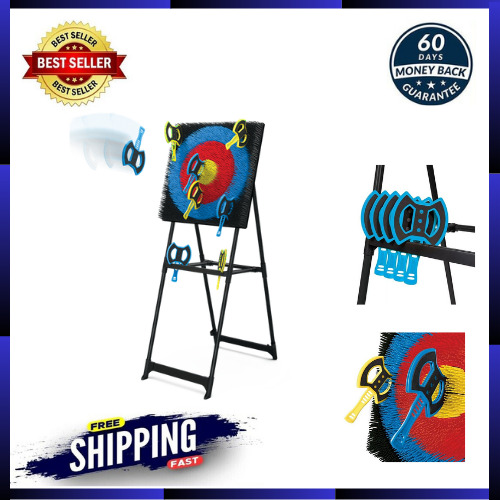 NEW Axe Throwing Target Game - 5ft Tall Sturdy Steel Frame - Includes 8 Throwing