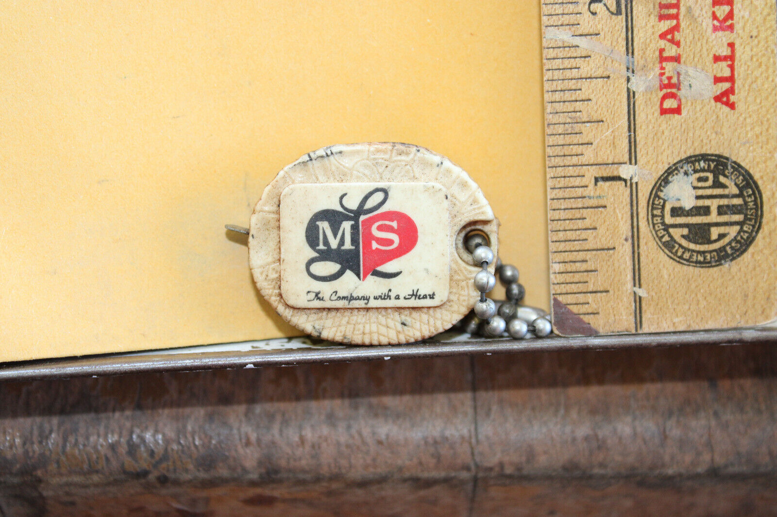Vintage Mutual Savings Life Insurance Keychain Tape Measure Decatur Alabama