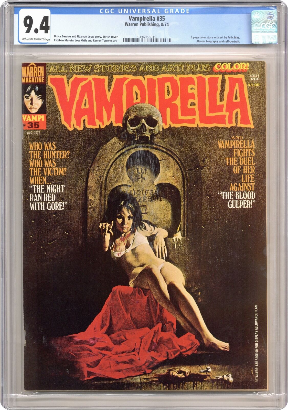 Vampirella #35 CGC 9.4 1974 1396955019