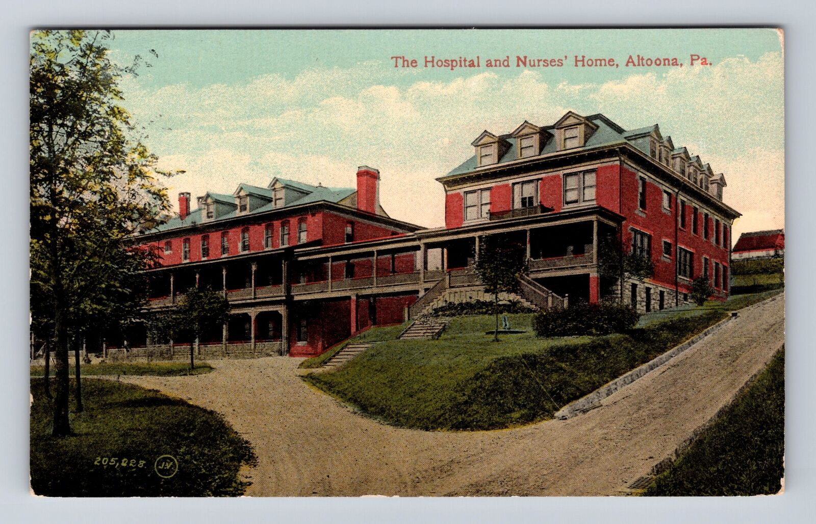 Altoona PA-Pennsylvania, Hospital and Nurses' Home, Antique Vintage Postcard