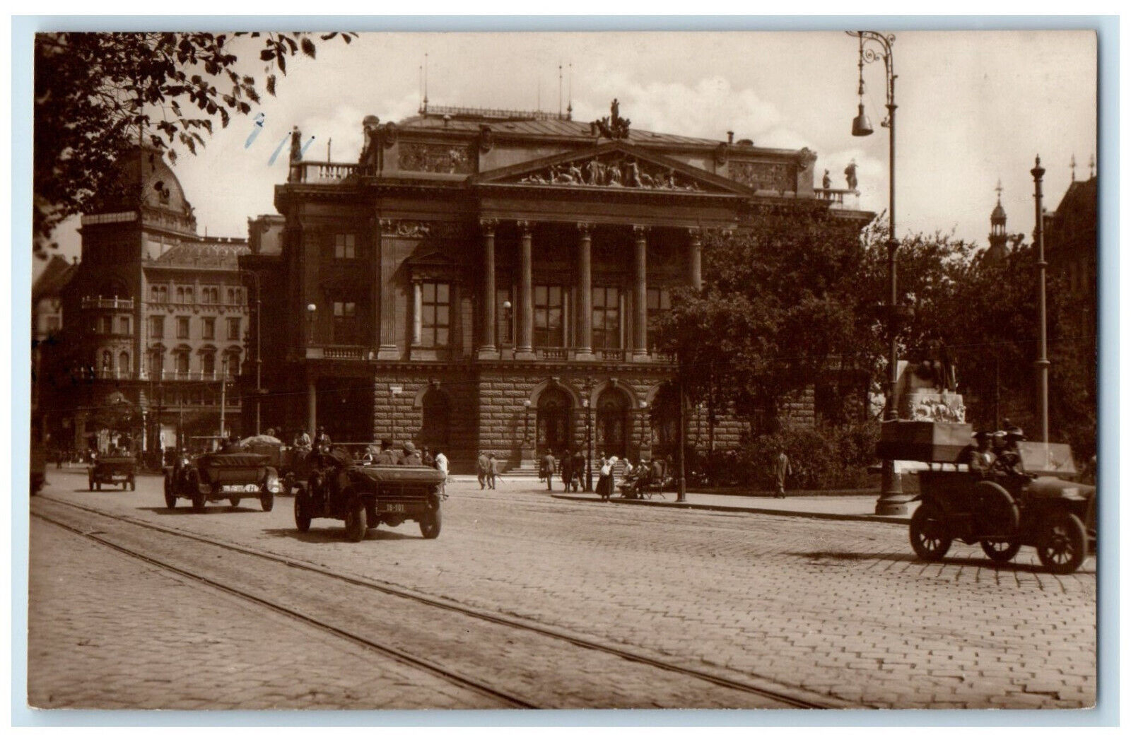 c1920's National Theatre Budapest Hungary Unposted Antique RPPC Photo Postcard