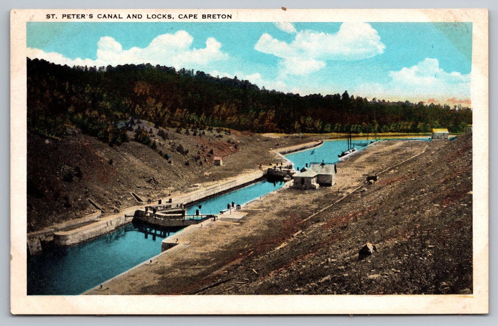 St Peter\'s Canal and Locks. Cape Breton, Nova Scotia Postcard