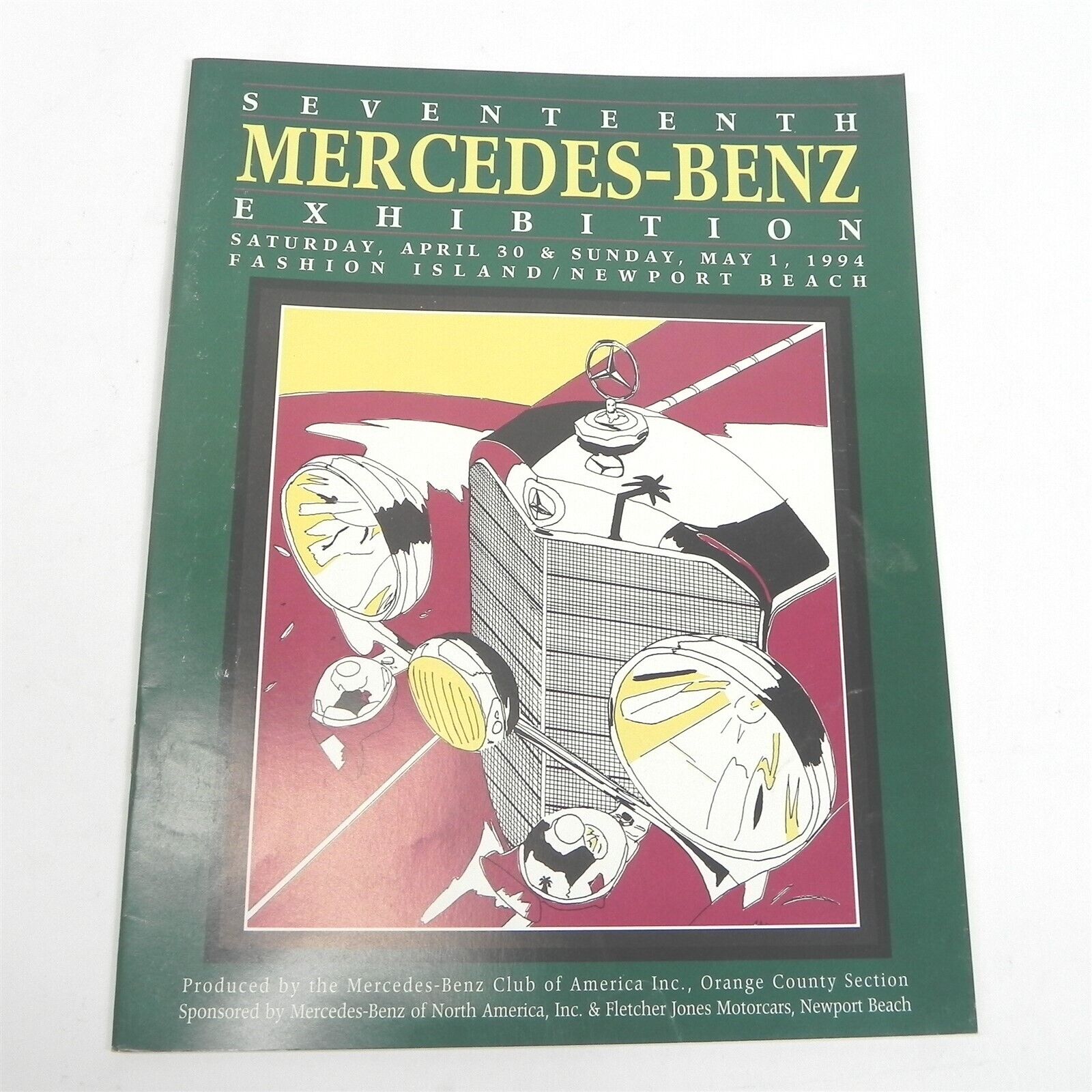 VINTAGE 1994 MERCEDES BENZ 17TH ANNIVERSARY EXHIBITION NEWPORT BEACH CAR SHOW