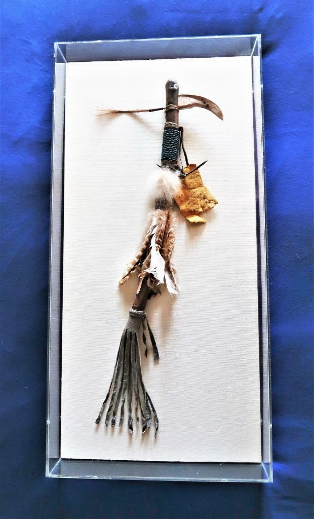 Vintage Plain Indian Thunderbird Medicine, Prayer, Talking or Spirit Stick Frame