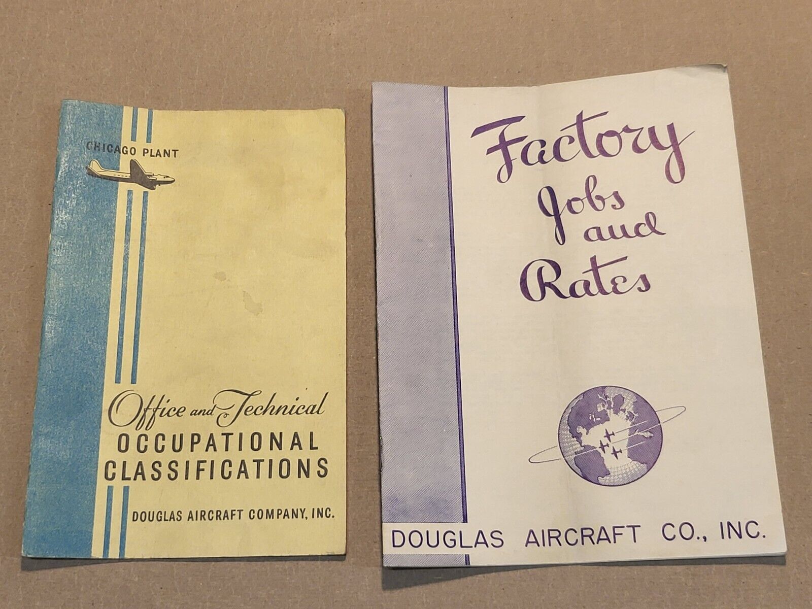 WWII Douglas Aircraft Company Chicago Plant 1943-1945 Factory Booklets RARE