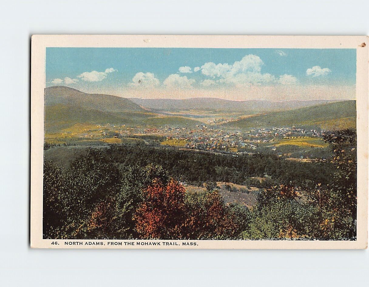 Postcard North Adams from the Mohawk Trail Massachusetts USA