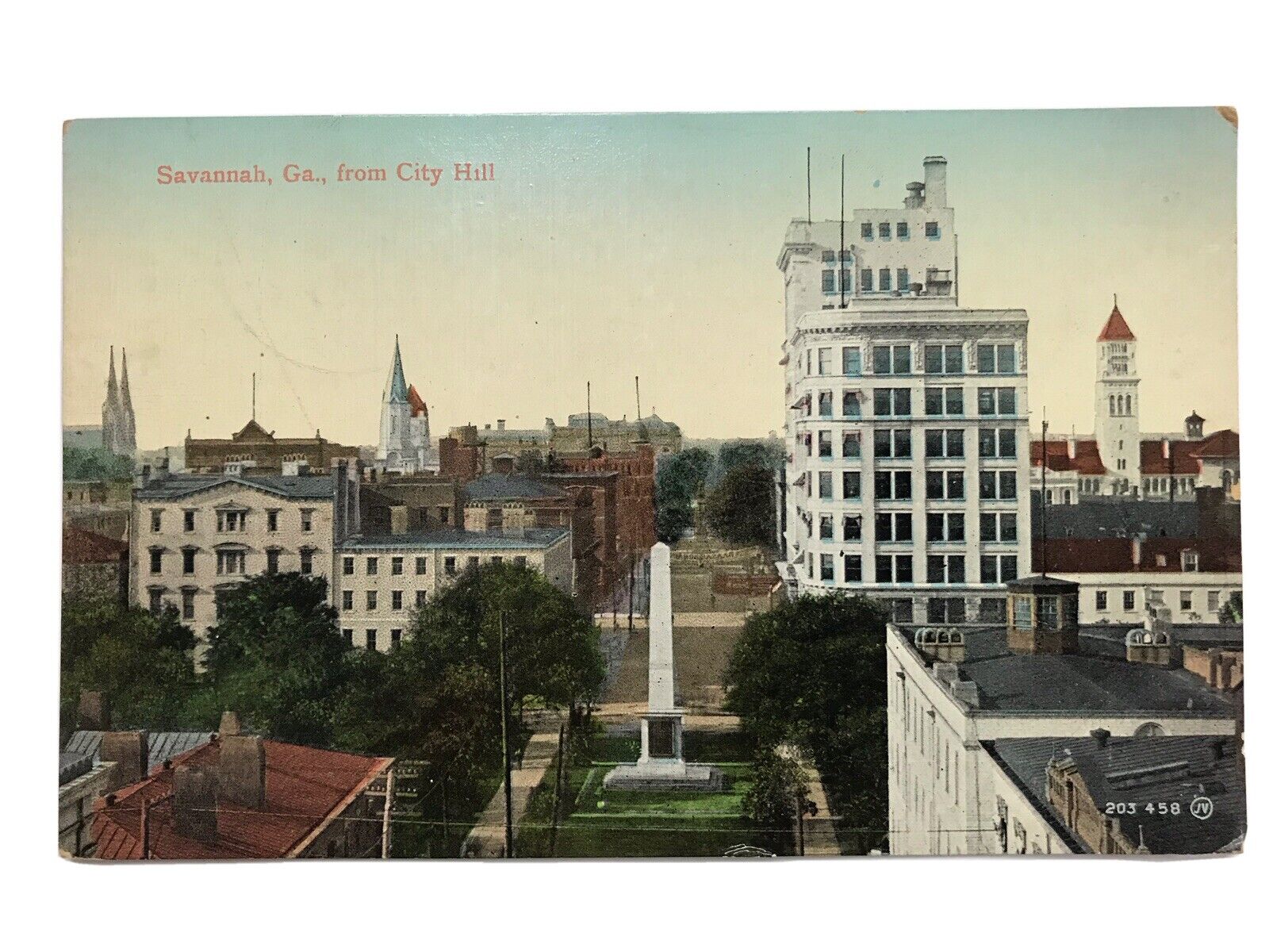 Vintage 1909 Savannah Ga From City Hall Post Card