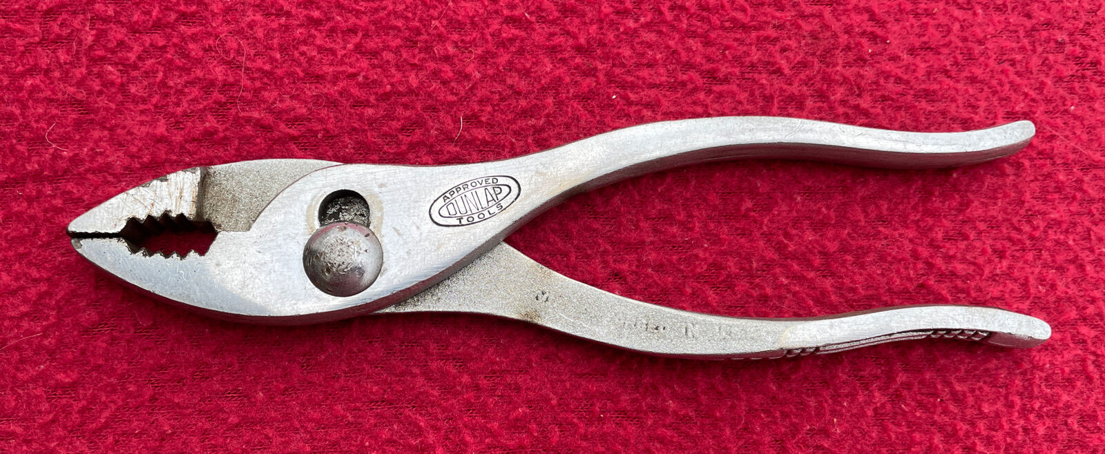 Vintage Dunlap Slip Joint Combination Pliers Chrome 6.75