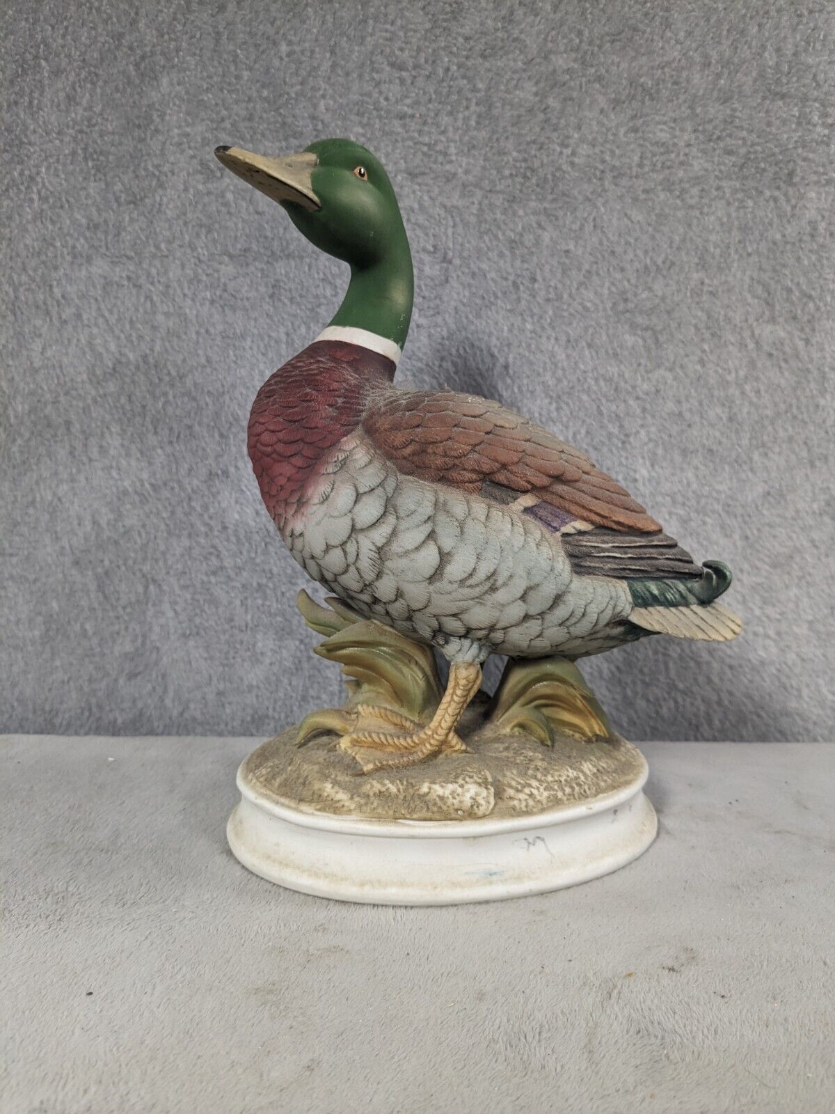 Vintage Male Mallard Duck Figurine Signed By Andrea