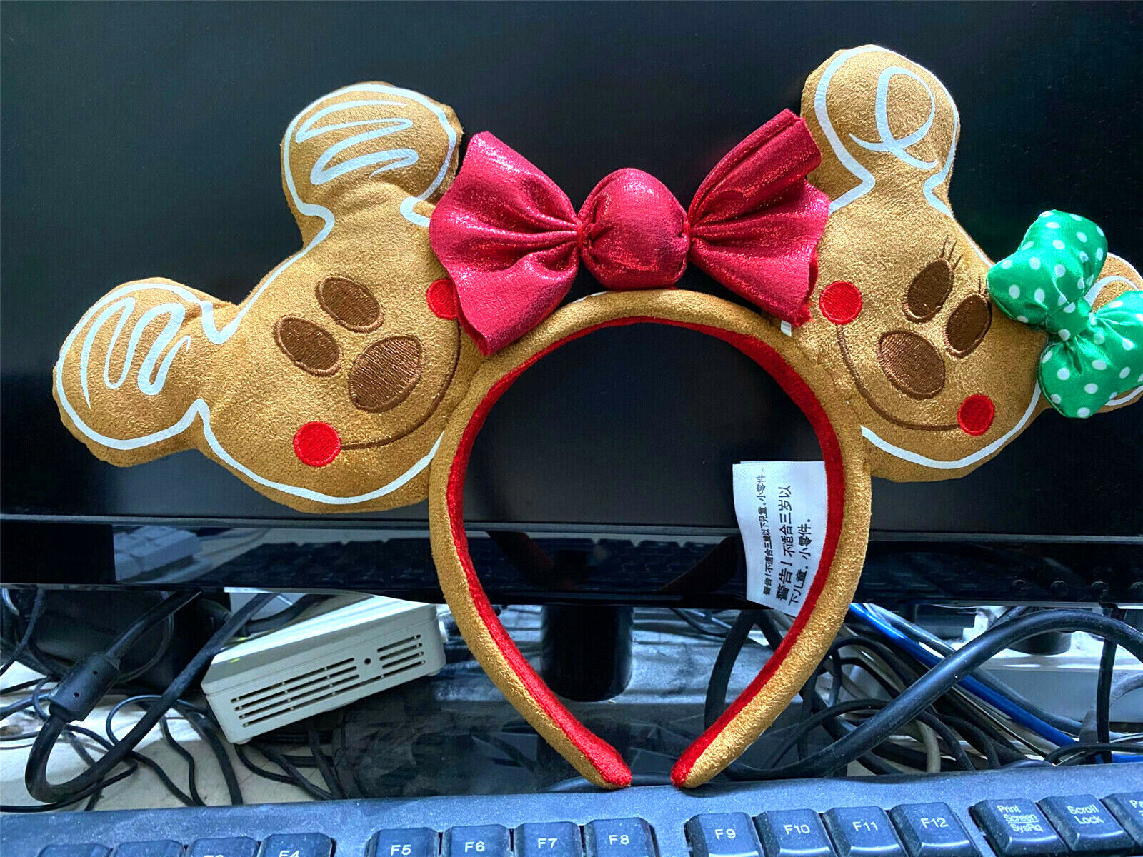 Disney Christmas Holiday Gingerbread Ears Headband Mickey Minnie Mickey Party